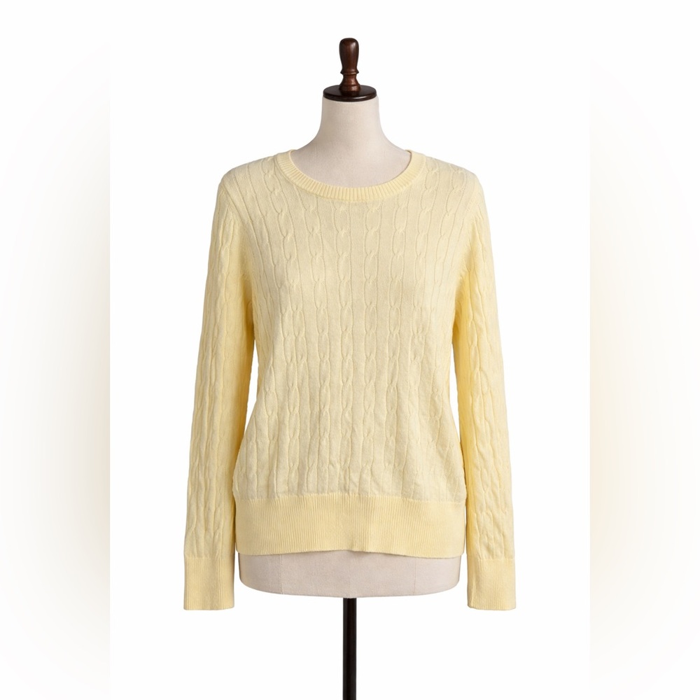 Merona Women's Light Yellow Cable Knit Sweater
